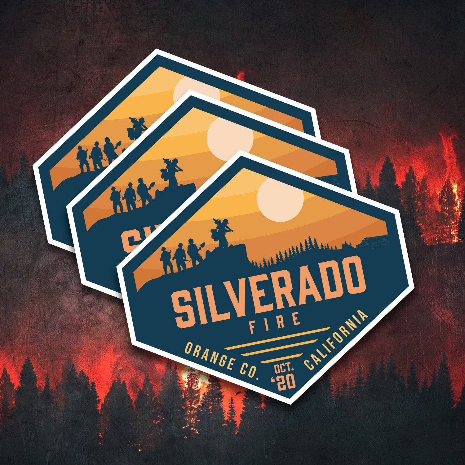 SILVERADO Fire Sticker - 3-Pack